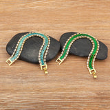 Nidin High Multicolor Zircon Bracelets for Women Wedding Rainbow Charm