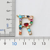 Nidin High Initial Letter Necklace CZ Long Chain Pendants Personal Jewelry