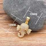 Nidin Hot Copper Elephant Necklace Cubic Zircon Lucky Animal Jewelry