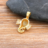 Nidin Hot Copper Elephant Necklace Cubic Zircon Lucky Animal Jewelry