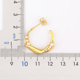 Nidin Hot Gold/Silver Pearl Hoop Earrings for Women Jewelry