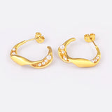 Nidin Hot Gold/Silver Pearl Hoop Earrings for Women Jewelry