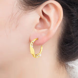 Nidin Hot Gold/Silver Pearl Hoop Earrings for Women Jewelry