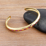 Nidin Evil Eye Open Cuff Bracelet Women's Lucky Bangle