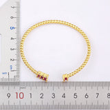 Nidin Zircon Adjustable Bracelet Bangle for Women Wedding Party