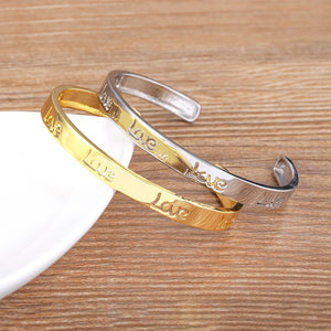 Nidin Light Love Bangles Cubic Zirconia Couple Bracelets