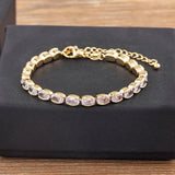 Nidin Light Crystal Bracelet for Women Cubic Zirconia Chain