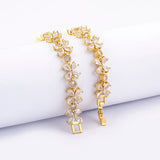 Nidin Rhinestone Bracelet For Women Wedding Zirconia Jewelry