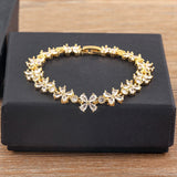 Nidin Rhinestone Bracelet For Women Wedding Zirconia Jewelry