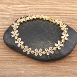 Nidin Rhinestone Bracelet For Women Wedding Zirconia Jewelry