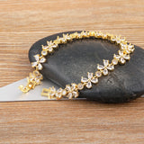 Nidin Rhinestone Bracelet For Women Wedding Zirconia Jewelry