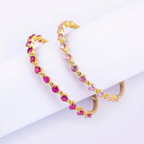 Nidin Light Shine Zircon Bangle for Women Wedding Christmas Party Gift
