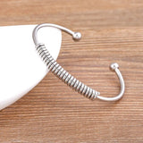 Nidin Braided Charm Open Cuff Stackable Bangles