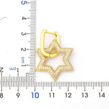 Nidin Copper CZ Star Drop Crystal Dangle Earrings - Party Wedding Women Jewelry