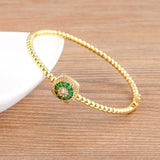 Nidin Arrival Crystal Bangle Zircon Bracelet