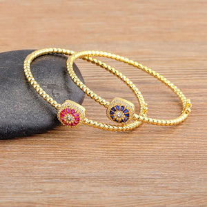 Nidin Arrival Crystal Bangle Zircon Bracelet