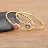 Nidin Arrival Crystal Bangle Zircon Bracelet