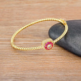 Nidin Arrival Crystal Bangle Zircon Bracelet