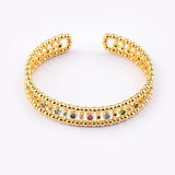 Nidin Classic Wrist Band Open Adjustable Bangle Women Zircon Party Jewelry