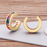 Nidin Punk Style Ear Cuff Earrings for Women X Shape Ear Clips