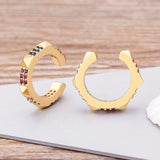 Nidin Punk Style Ear Cuff Earrings for Women X Shape Ear Clips