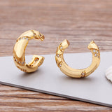 Nidin Punk Style Ear Cuff Earrings for Women X Shape Ear Clips
