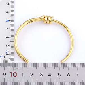 Nidin Spiral Classic Cuff Bangle Vintage Bracelet Sporty Jewelry Gift