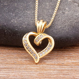 Nidin Romantic Heart Love Pendant Necklace for Women Choker Gift Jewelry