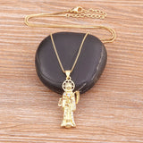 Nidin Classic Grim Reaper Death Antique Pendant Long Chain Necklace Gift