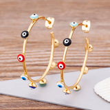 Nidin CZ Hoop Earrings Big Circle Ear Jewelry Birthday Accessories