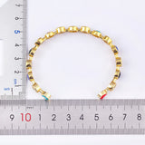 Colorful Evil Eye Cuff Bracelet Adjustable Bangle