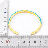 Nidin Candy Geometric CZ Cuff Bangle Women Jewelry Party Gift