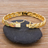 Nidin Crystal Rainbow Bangle Bracelet Charm Wedding Jewelry