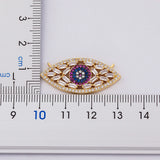 Vintage Evil Eye Pendant Necklace Crystal Lucky Eye CZ Jewelry