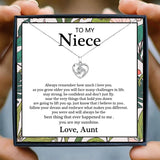 Niece Crystal Pendant Necklace - Aunt Uncle Gift