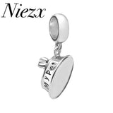 Mom We Belong Together Heart Charm Beads fit Silver 925 Bracelet DIY Jewelry