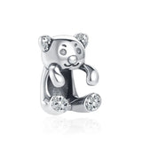 925 Sterling Silver Dog Buddy Dangle Charm Beads for Bracelets DIY Jewelry