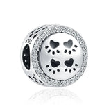 925 Sterling Silver Dog Buddy Dangle Charm Beads for Bracelets DIY Jewelry