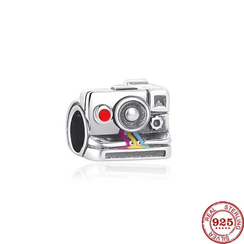 925 Silver Camera Owl High Heels Mom DIY Beads Pendant Charm Bracelet