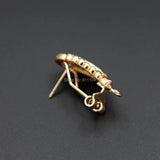 Nigerian Clip Back Earrings Post Loop Hanger Leaf Base Findings