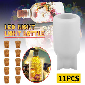 Night Light Bottle Silicone Mold for Epoxy Resin Crafting