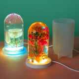 Night Light Ornament Crystal Epoxy Resin Mould Dried Flower Specimen USB Base