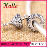 Night Out, Clear CZ Dangle Charms Bead for Bracelet 925 Silver Beads