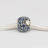 Night Sky Enamel & Clear CZ Beads for Charms Bracelets