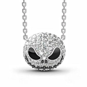 Nightmare Before Christmas Pendant Necklace Crystal Jewelry Gothic Party Skull N