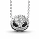 Nightmare Before Christmas Pendant Necklace Crystal Jewelry Gothic Party Skull N