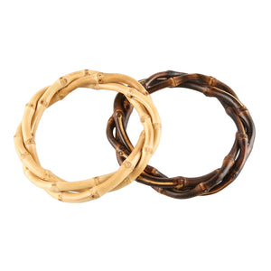 Rattan Bamboo Root Bangle Bracelet for Women Men
