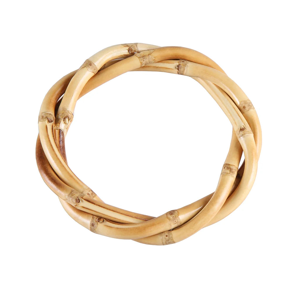 Rattan Bamboo Root Bangle Bracelet for Women Men