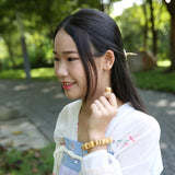 Nilerun Adjustable Bamboo Beaded Bracelet for Men and Women