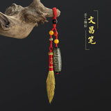 Tibet Dzi Pendant Keychain Natural Stone Fashionable Style Bring Good Luck